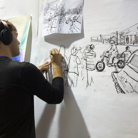 Joe Munro at Roy's People Art Fair London April 2019